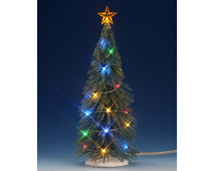 LEMAX Chasing Multi Light Spruce Tree, Large, Battery Operated (4.5V) #74265